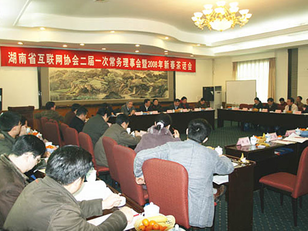 湖南省互联网协会二届一次常务理事会召开